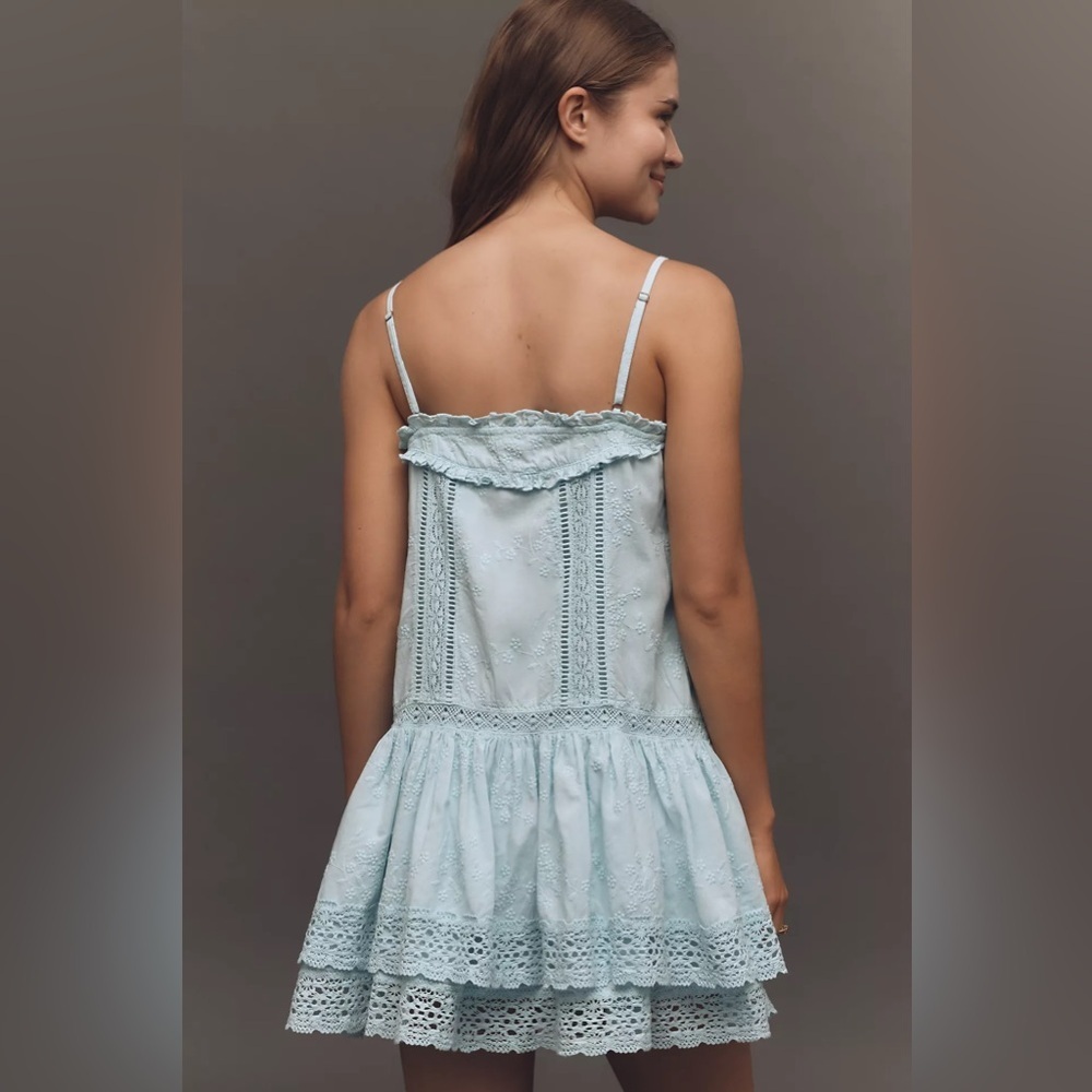 NWT! Anthropologie Pilcro Sleeveless Square-Neck Swing Mini Dress 🪀 0️⃣ - Picture 4 of 7